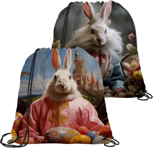 2 Pcs Easter Drawstring Backpack Drawstring Gym Bag Draw String Bag for Sports, Gym, Travel, Swimming, Beach