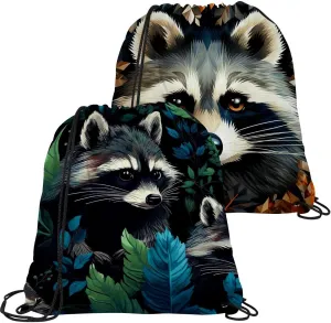 2 Pieces Bear Drawstring Backpack for Party Gym Sport Trip