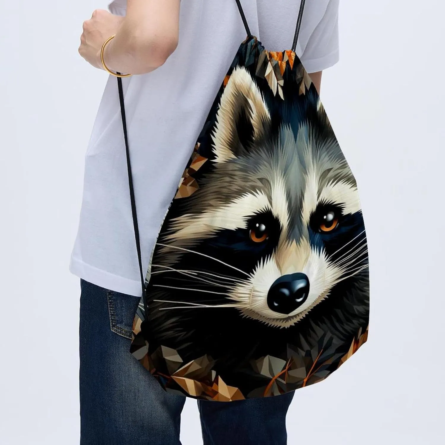 2 Pieces Bear Drawstring Backpack for Party Gym Sport Trip