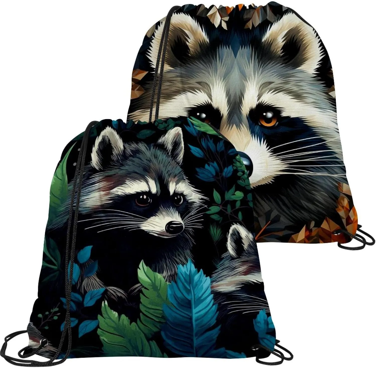 2 Pieces Bear Drawstring Backpack for Party Gym Sport Trip