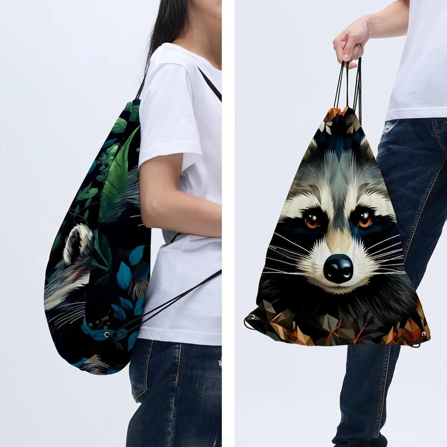 2 Pieces Bear Drawstring Backpack for Party Gym Sport Trip