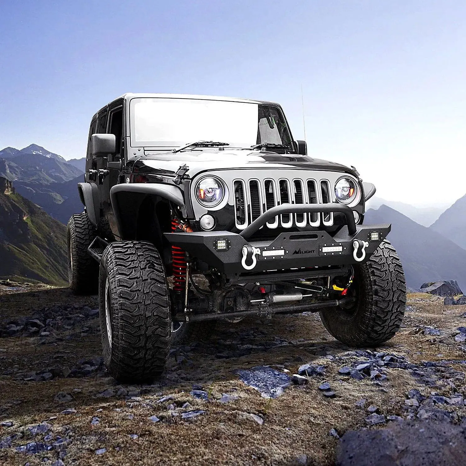 2007-2018 Jeep Wrangler JK/JKU Front Bumper Rock Crawler Winch Plate