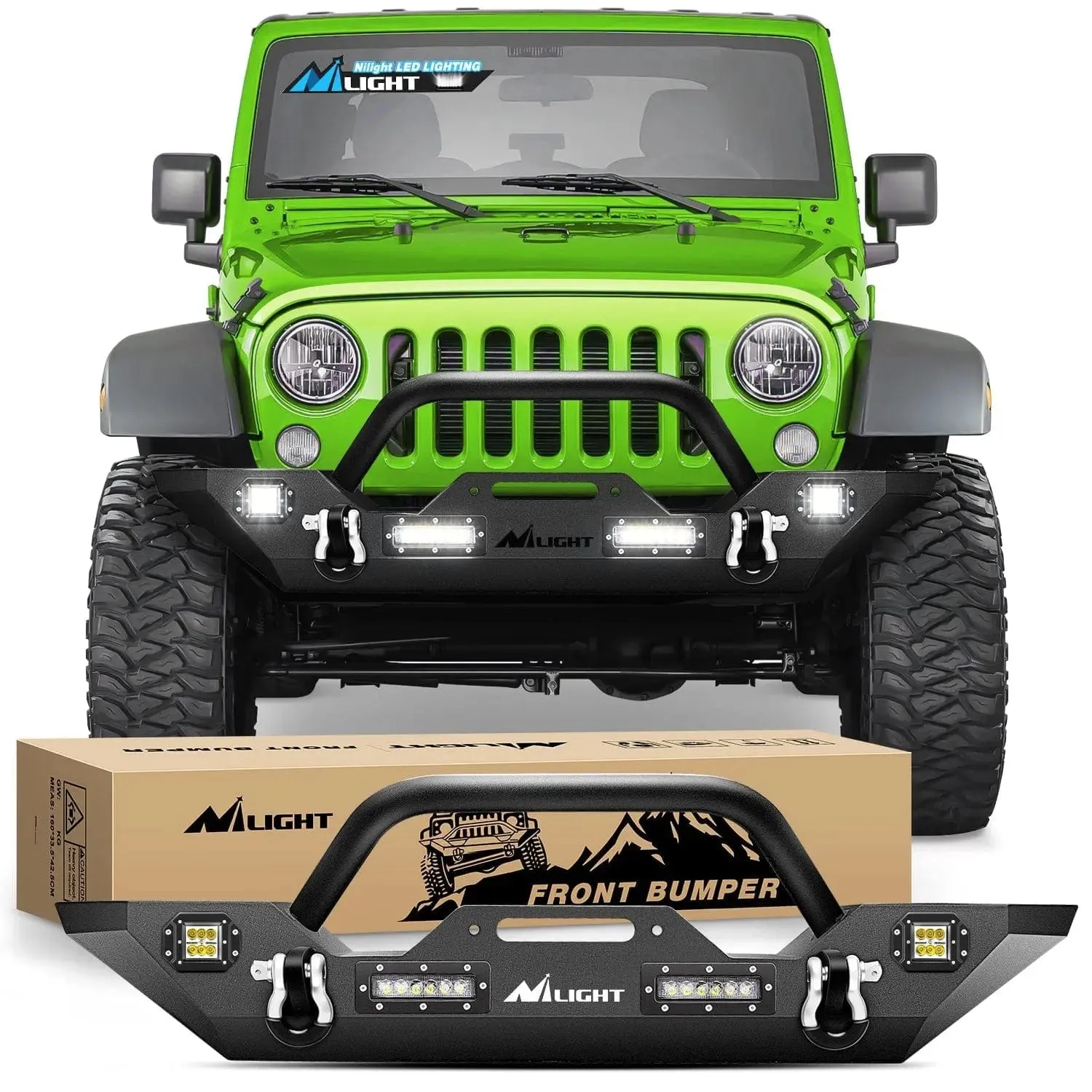 2007-2018 Jeep Wrangler JK/JKU Front Bumper Rock Crawler Winch Plate