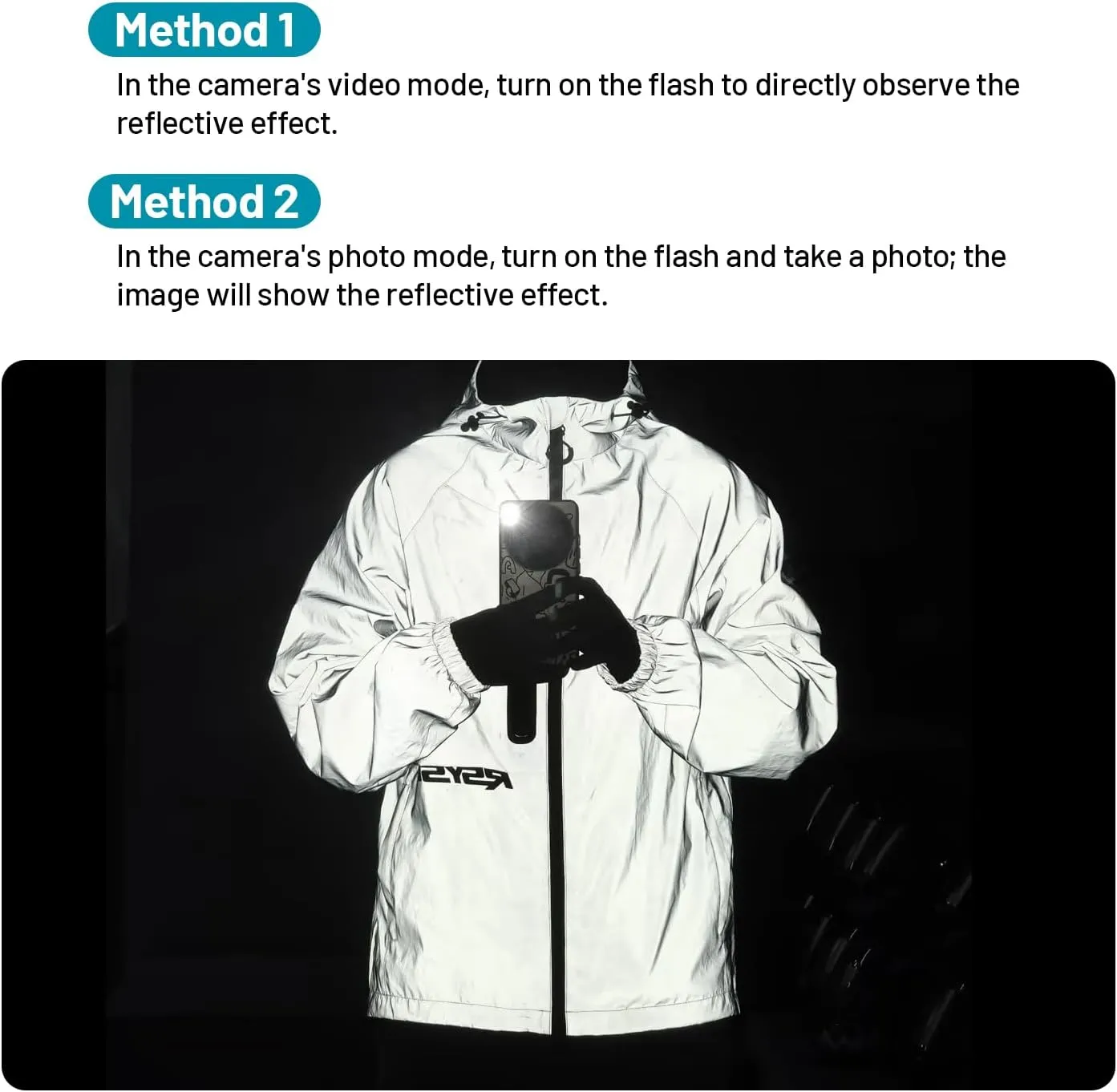 360° Men's Reflective Jacket Windbreaker Waterproof Zipper Breathable for Night Cycling, Motorcycle, Running, Hiking