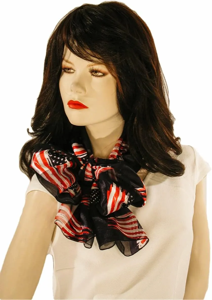 American Flag Independence Day 4th of July Long Lightweight Patriotic Scarf