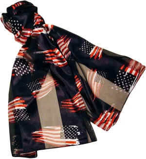 American Flag Independence Day 4th of July Long Lightweight Patriotic Scarf