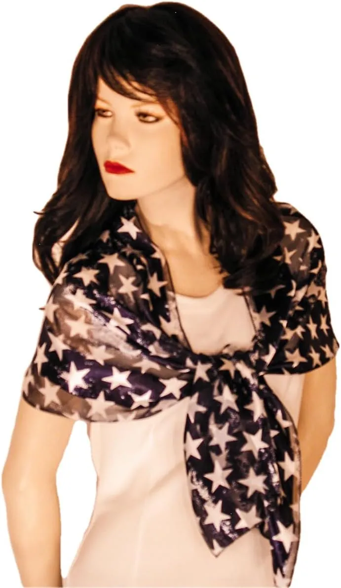 American Flag Independence Day 4th of July Long Lightweight Patriotic Scarf