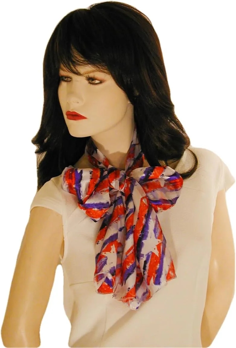 American Flag Independence Day 4th of July Long Lightweight Patriotic Scarf