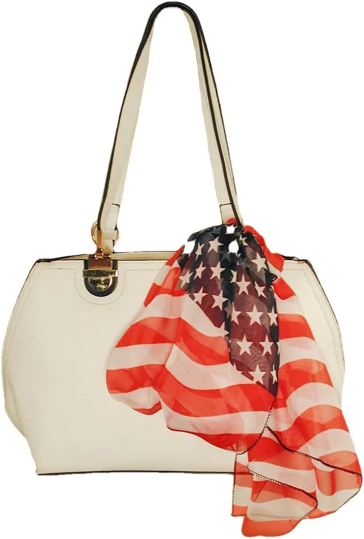 American Flag Independence Day 4th of July Long Lightweight Patriotic Scarf