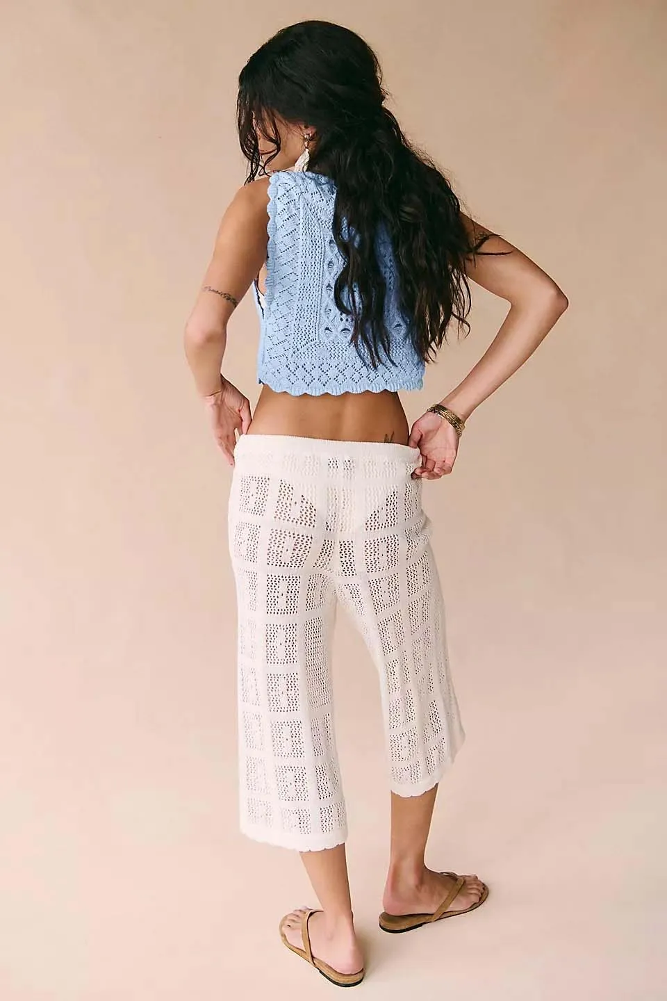 Amiblvowa Knit Vest Top Women Y2k Sexy Summer Slim Fit Crewneck Tank Sleeveless Going Out Knitted Cropped Crochet Sweater