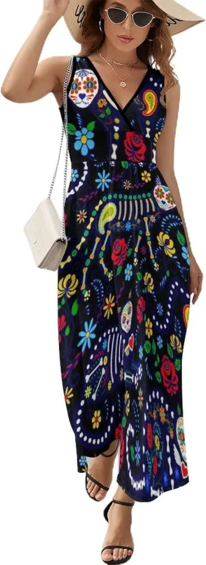 AMRANDOM Women's Sleeveless Casual T Shirt Dress for Women Flowy Tunic Dress