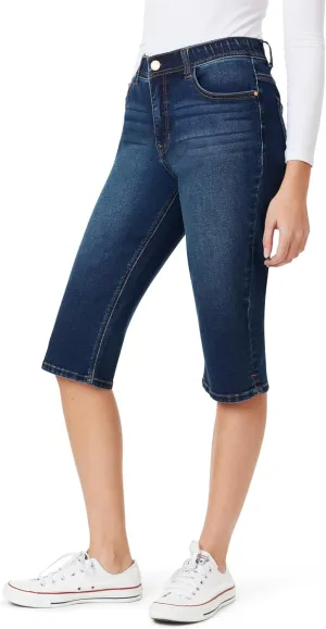 Angels Forever Young Women's Everluxe Sculpt Skinny 17" Side Slit Capri
