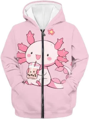 Boys Girls Zipper Hoodies Sweatshirt Long Sleeve Hoodies with Pockets Pullover Sports Tops Age 6-14 Kids