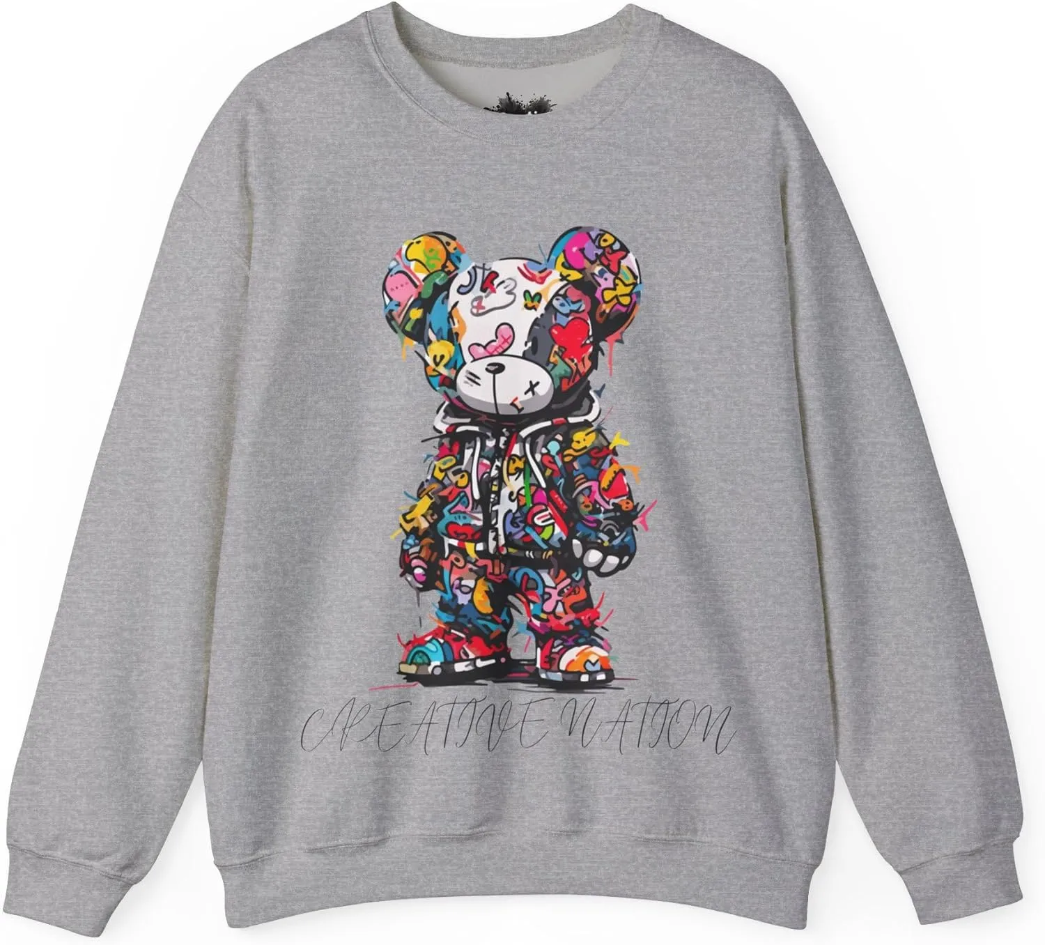 Colorful Bear Unisex Sweatshirt, Matching Sneaker Shirt, Boyfriend Gift, Dad Birthday, Heavy Blend Crewneck, Gift for Him