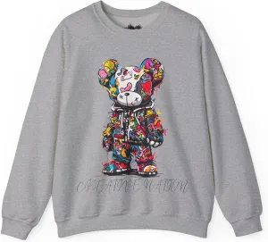 Colorful Bear Unisex Sweatshirt, Matching Sneaker Shirt, Boyfriend Gift, Dad Birthday, Heavy Blend Crewneck, Gift for Him