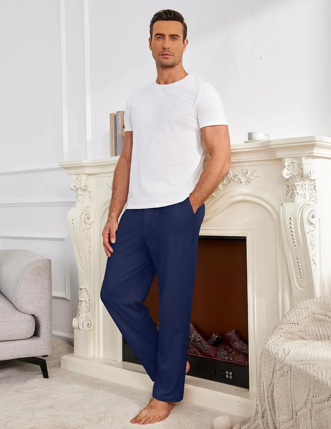 COOFANDY Mens Yoga Sweatpants Casual Open Bottom Pants Lightweight Jogger Track Pants with Pockets