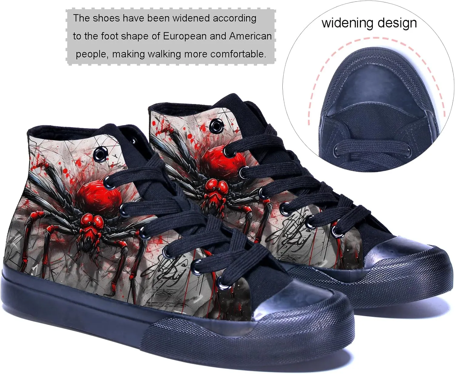 Customizable High-Top Canvas Sneakers for Men and Women Personalized Photo Image Printing Lace-Up Skateboard Shoes Casual Outdoor Hiking Footwear