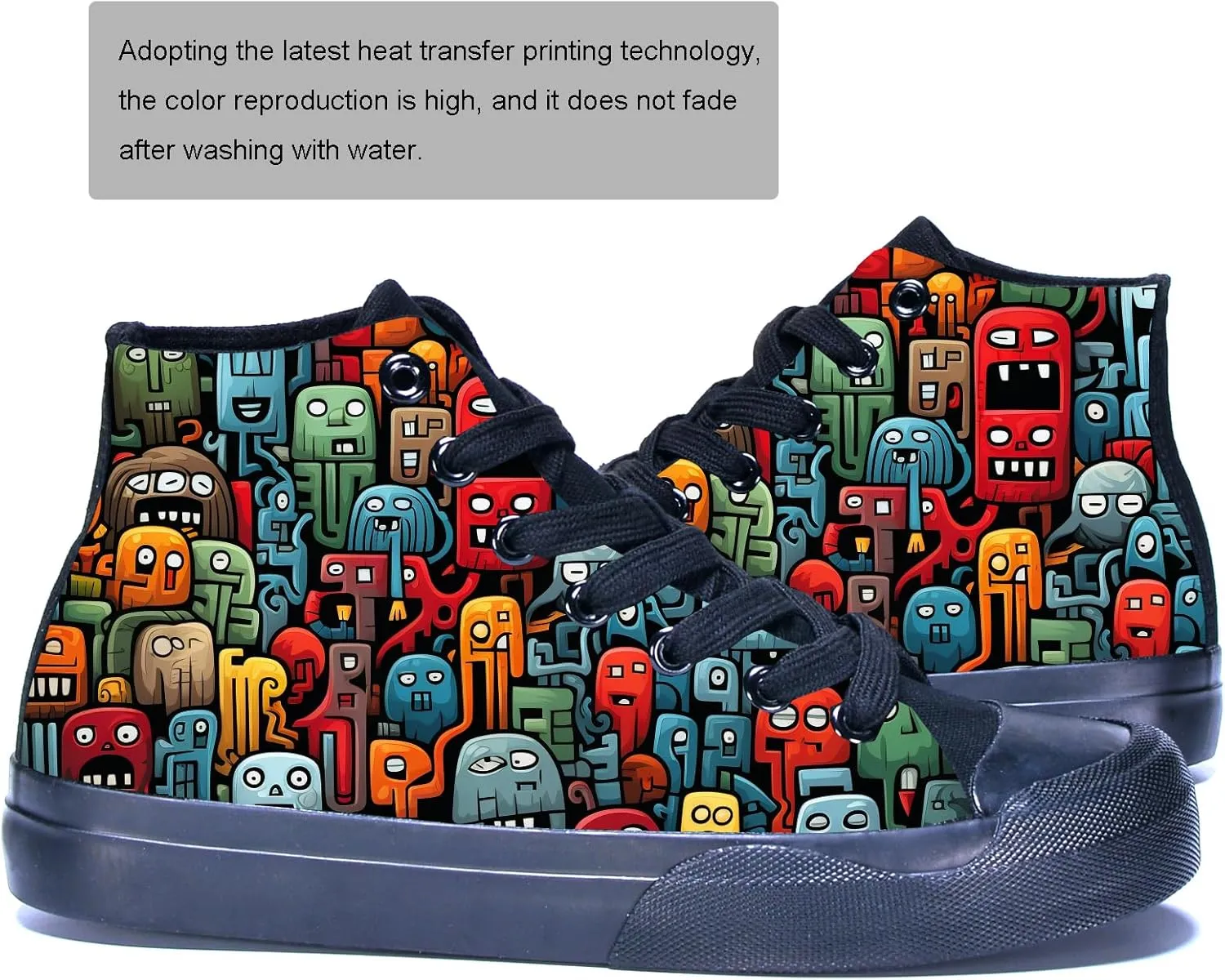 Customizable High-Top Canvas Sneakers for Men and Women Personalized Photo Image Printing Lace-Up Skateboard Shoes Casual Outdoor Hiking Footwear