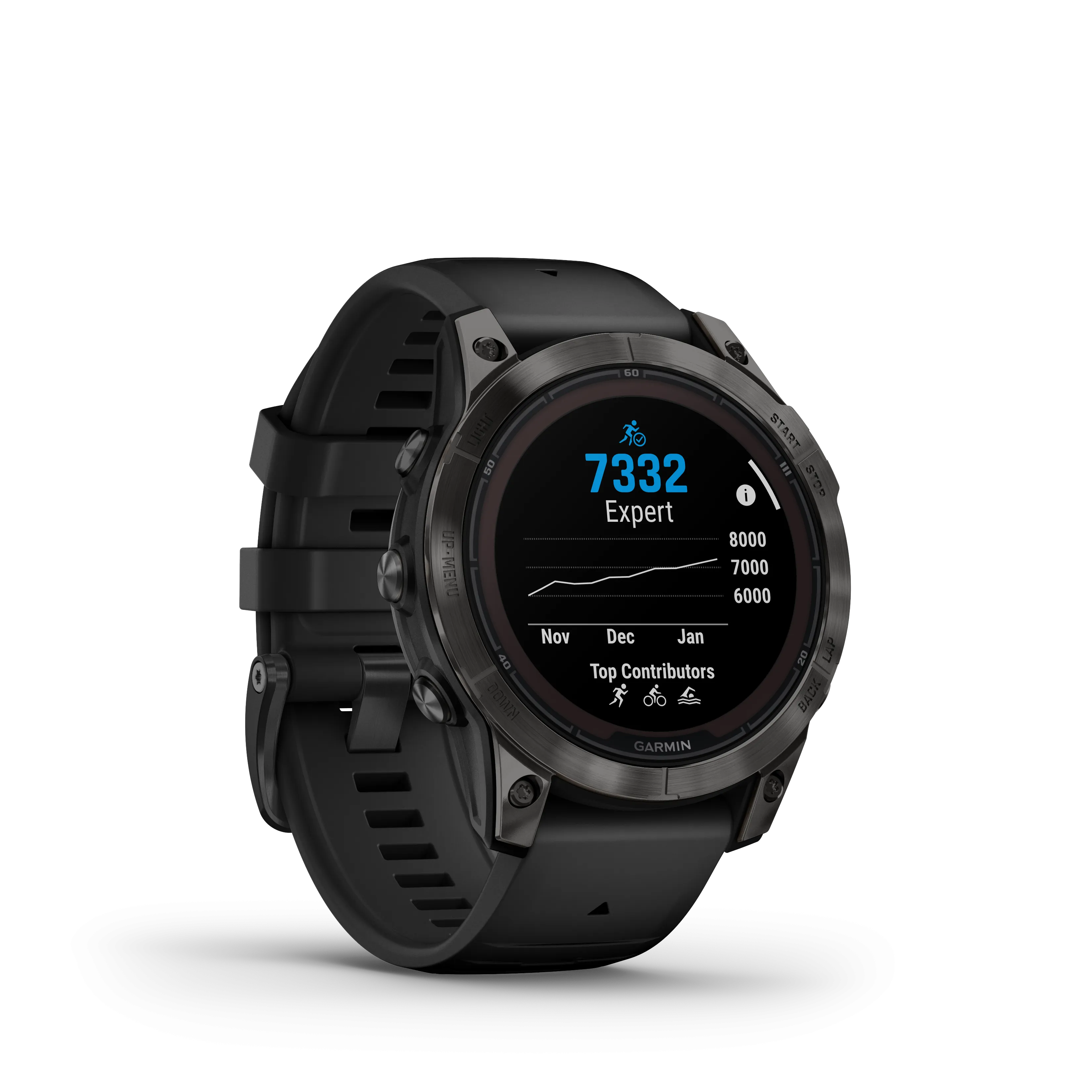 Fenix 7 Pro, 47mm, Sapphire Solar Edition - Carbon Grey DLC Titanium With Black Band - 010-02777-11