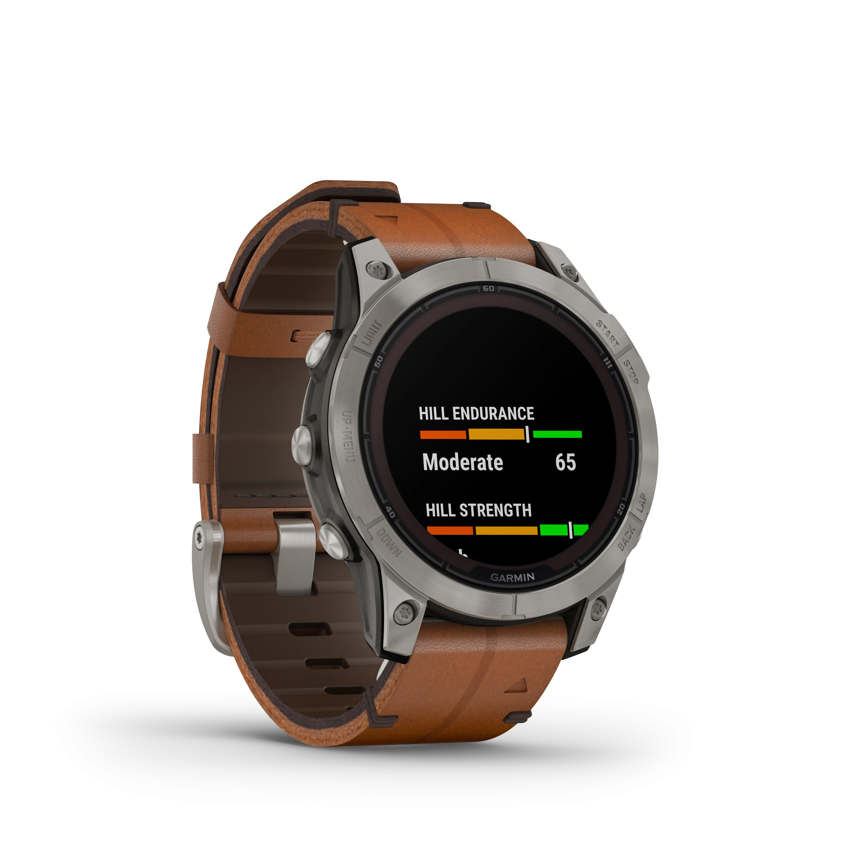 Fenix 7 Pro, Sapphire Solar Edition, 47mm - Titanium with Chestnut Leather Band - 010-02777-30
