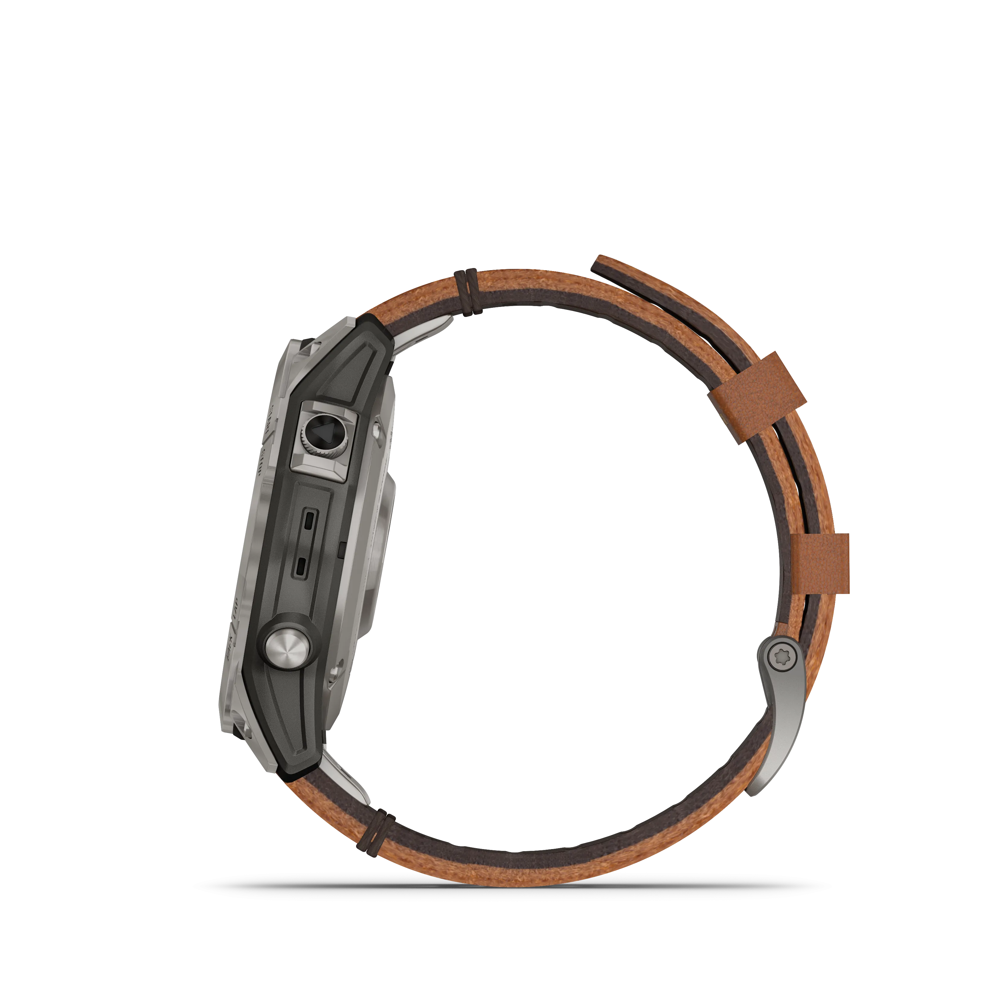 Fenix 7 Pro, Sapphire Solar Edition, 47mm - Titanium with Chestnut Leather Band - 010-02777-30