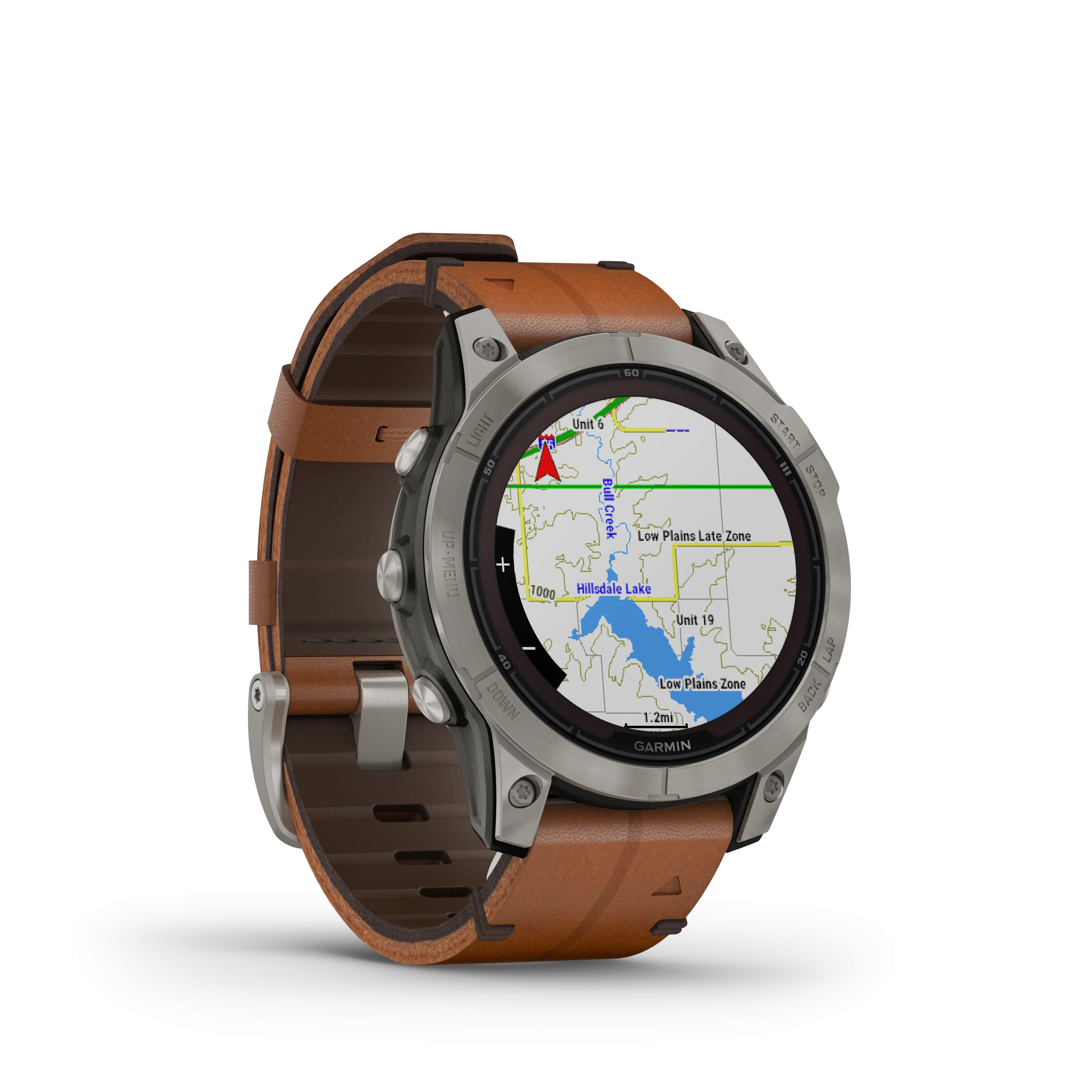 Fenix 7 Pro, Sapphire Solar Edition, 47mm - Titanium with Chestnut Leather Band - 010-02777-30