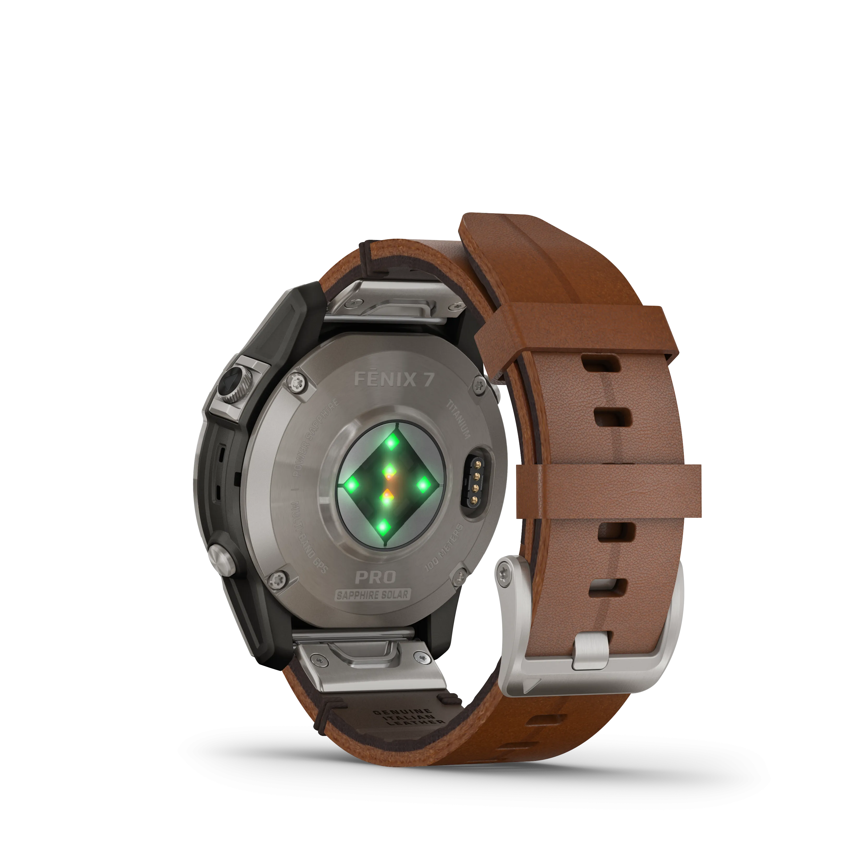 Fenix 7 Pro, Sapphire Solar Edition, 47mm - Titanium with Chestnut Leather Band - 010-02777-30
