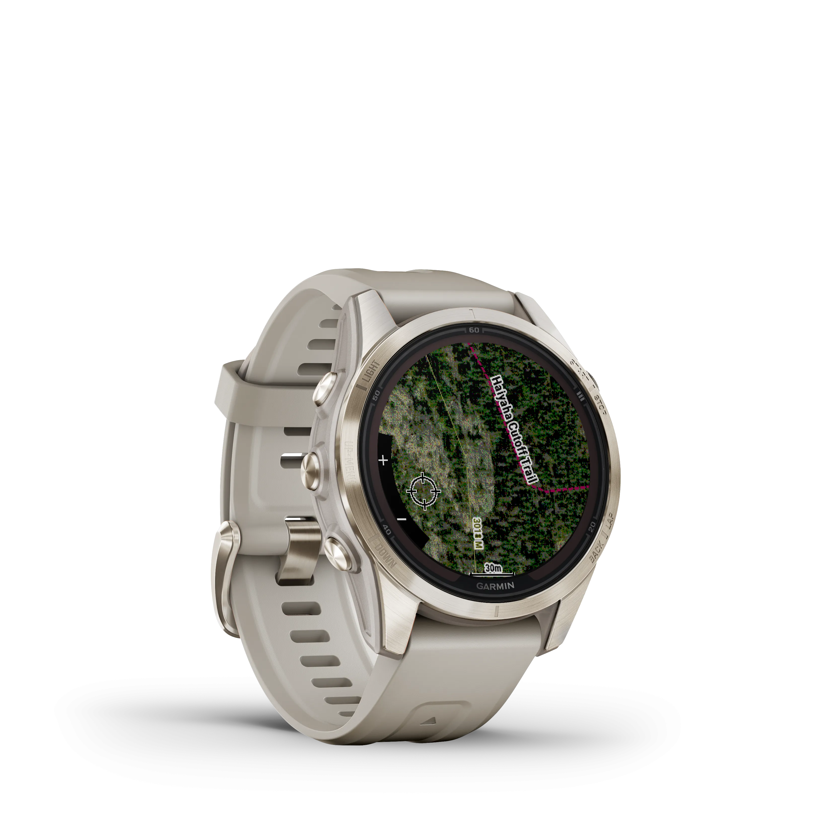 Fenix 7S Pro, Sapphire Solar Edition, 42mm - Soft Cream Gold with Limestone Grey Leather Band - 010-02776-30
