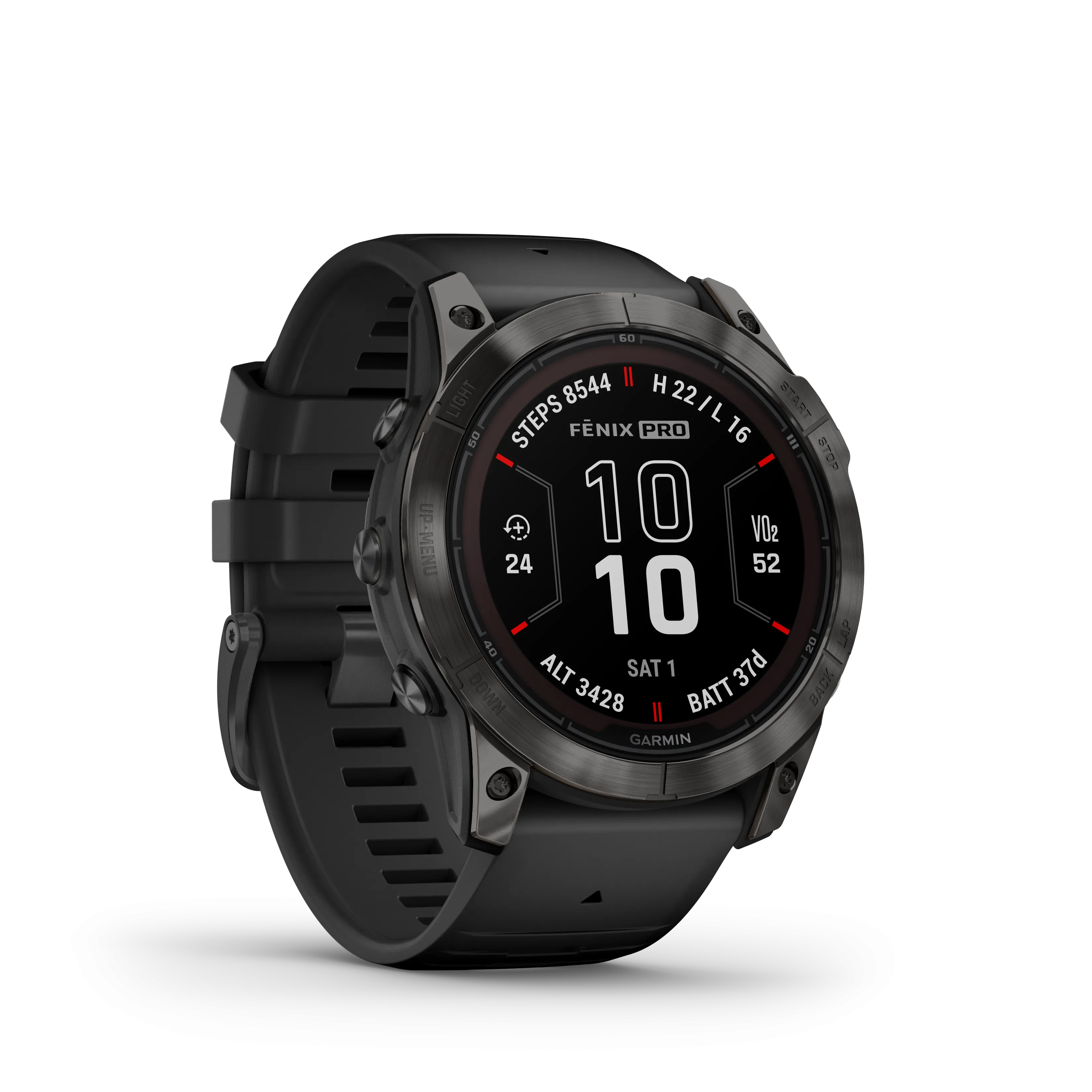 Fenix 7X Pro, 51mm, Sapphire Solar Edition - Carbon Grey DLC Titanium with Black Band - 010-02778-11