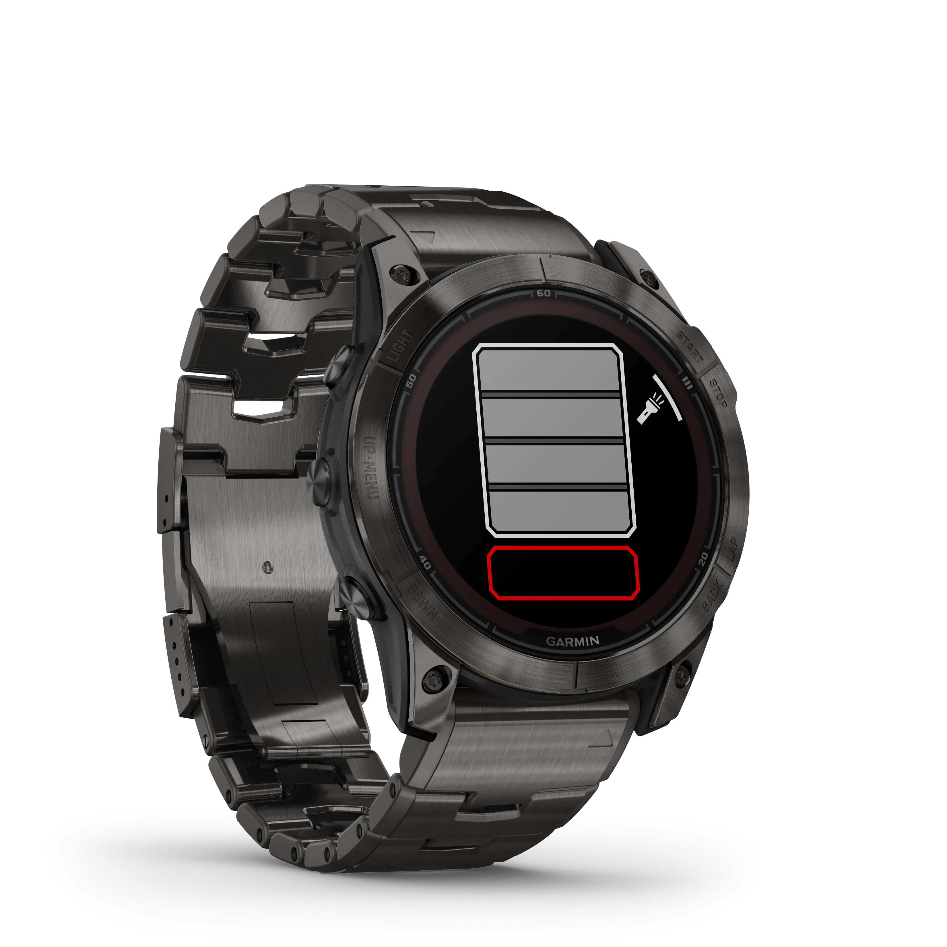 Fenix 7X Pro, Sapphire Solar Edition, 51mm - Carbon Grey DLC Titanium with Vented Titanium Bracelet - 010-02778-30