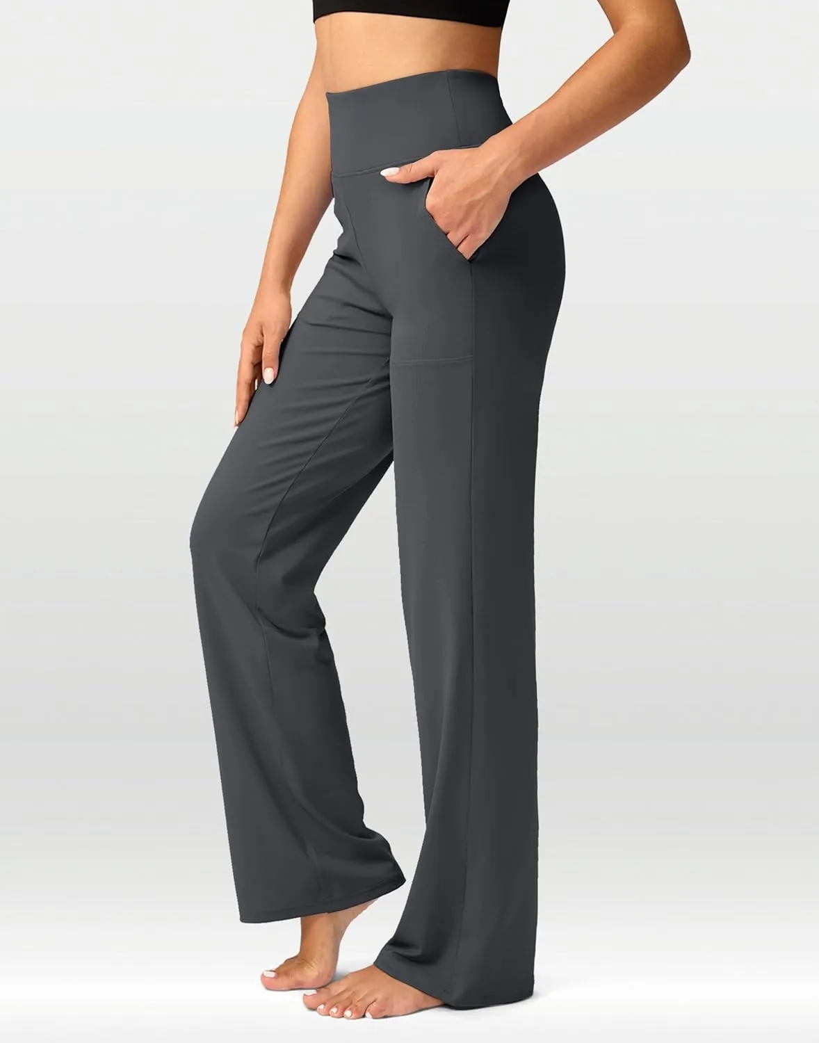 G Gradual Women's Yoga Pants wiht Pockets High Waist Stretch Loose Casual Lounge Sweatpants Petite/Regular/Tall