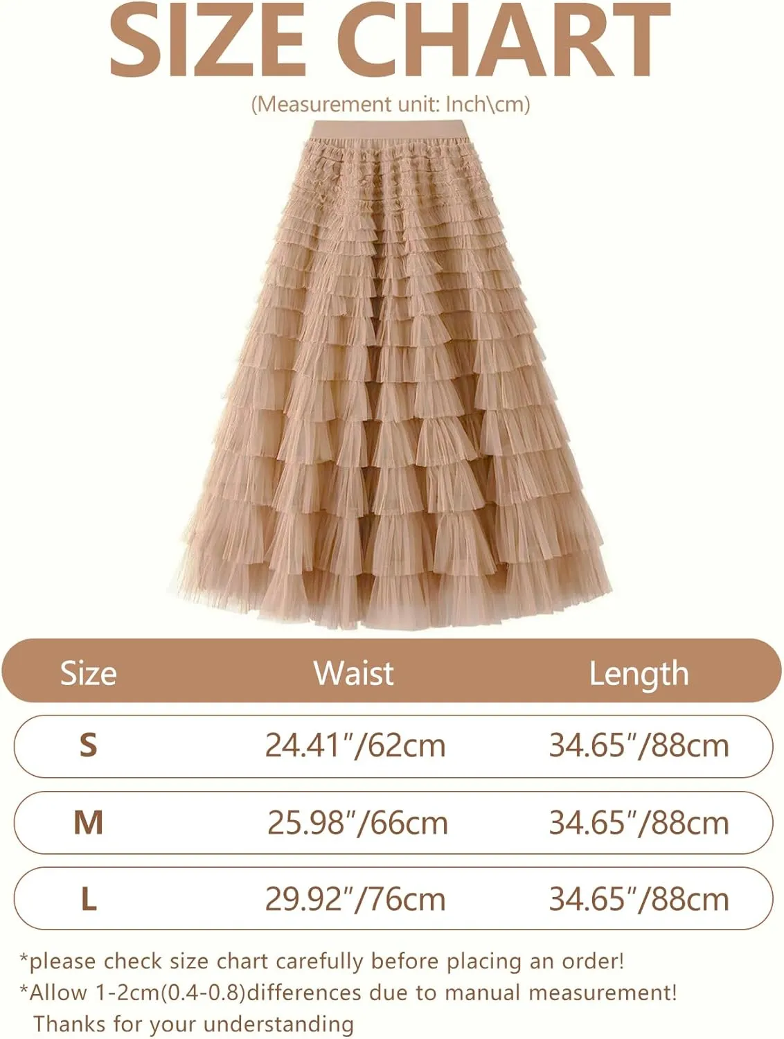 Gihuo Women's Long Maxi Tulle Skirts A Line High Waisted Tiered Layered Midi Skirt Mesh Ruffle Tutu Petticoat