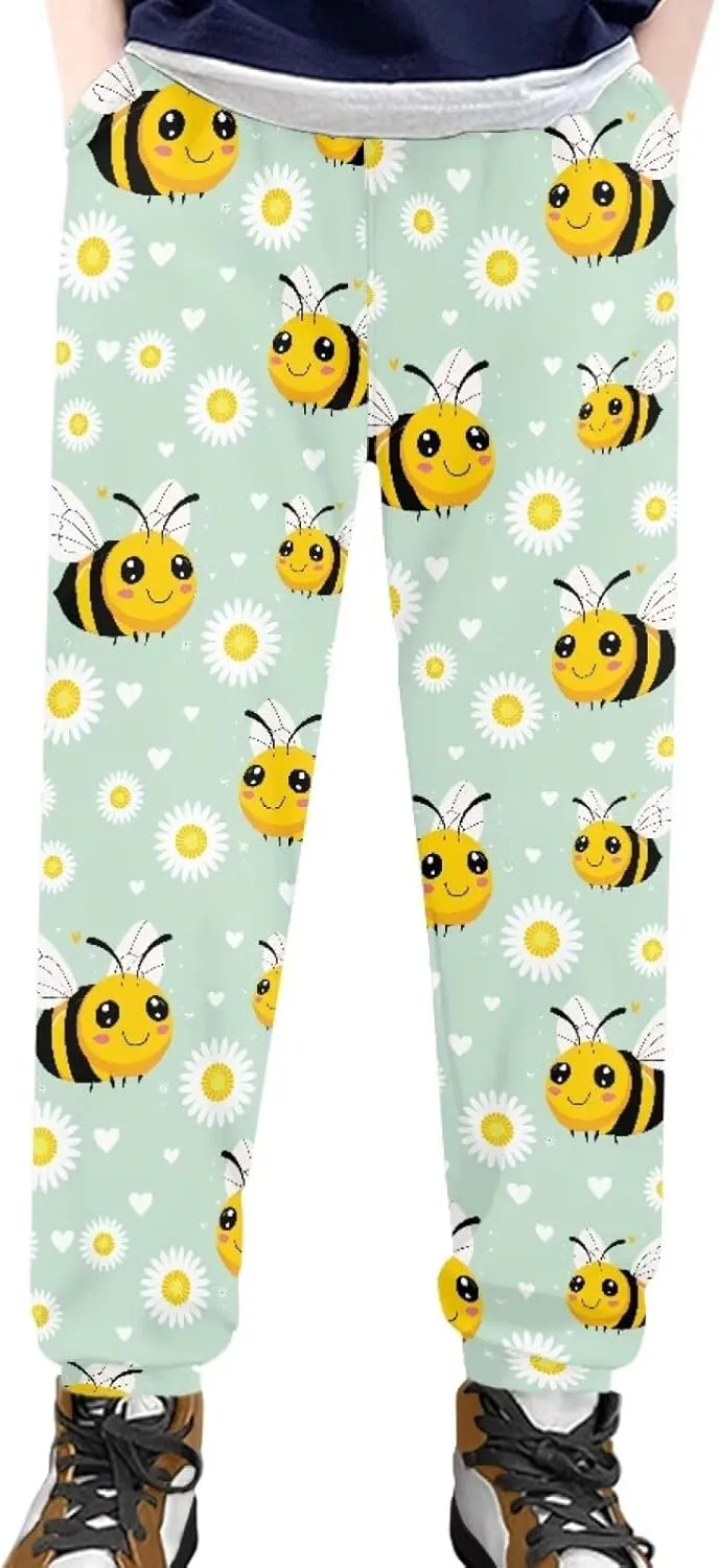 Girls Active Jogger Sweatpants Novelty Casual Boys Athletic Pants