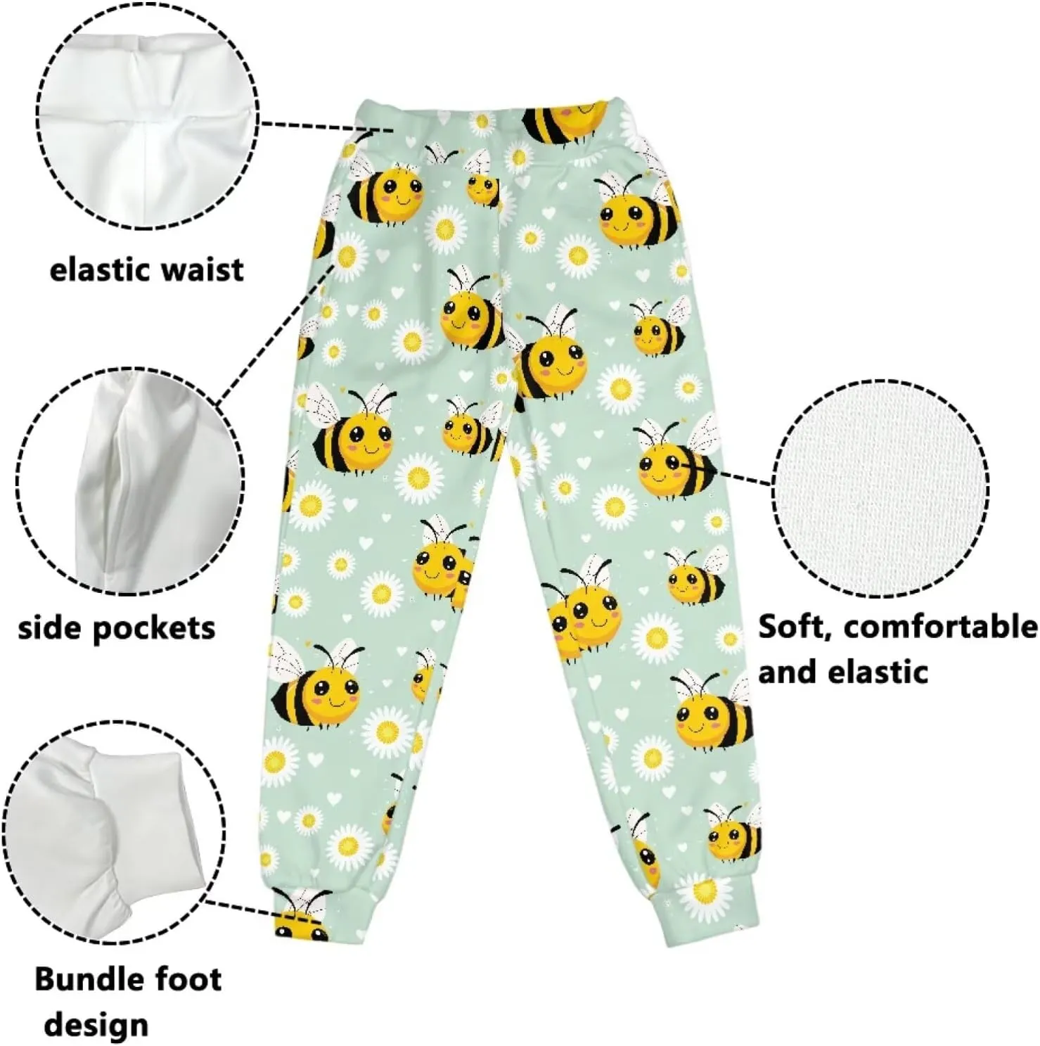 Girls Active Jogger Sweatpants Novelty Casual Boys Athletic Pants