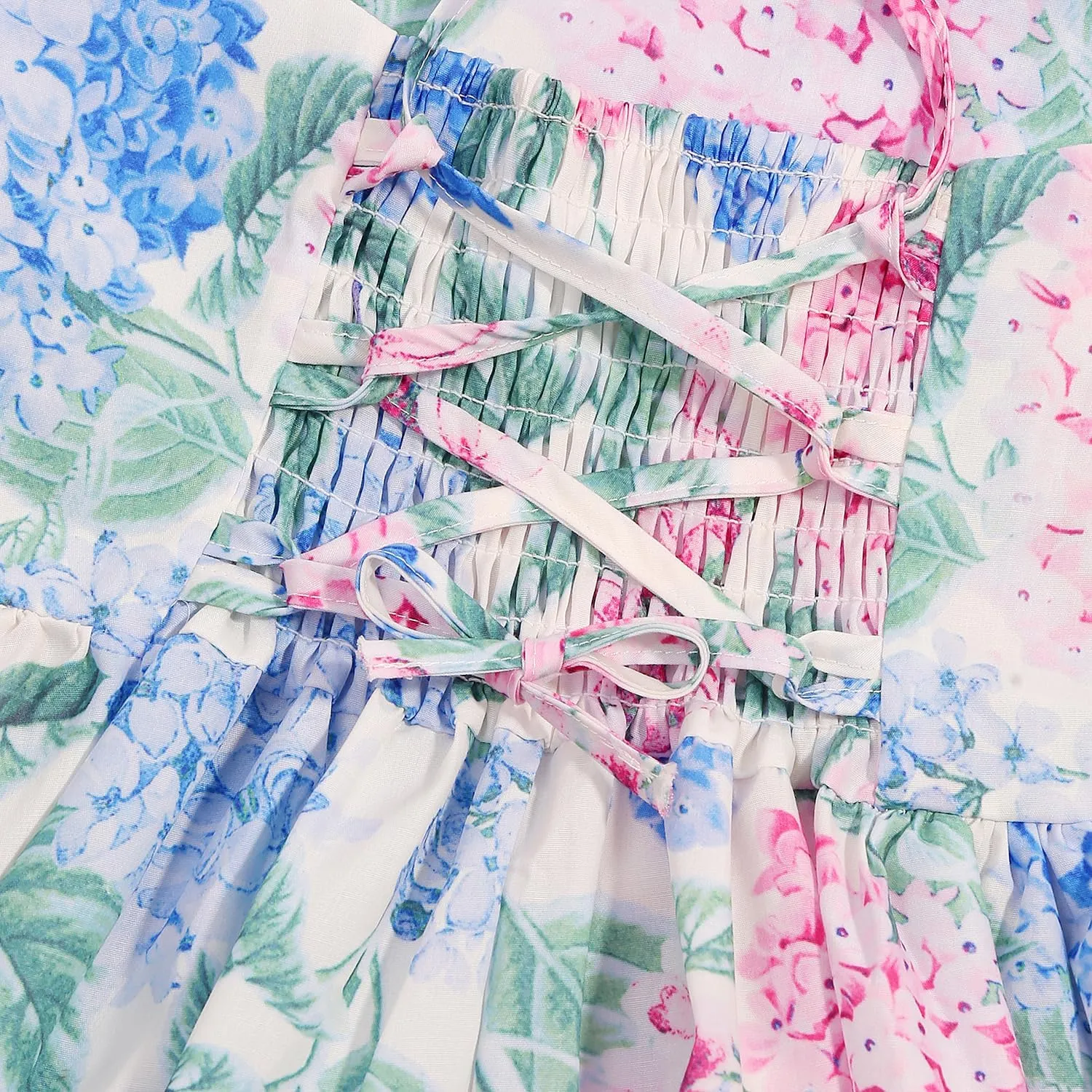 Girls Dress Toddler Girl Floral Print Dress Summer Knee Length Ruffle Halter Sleeveless Kids Casual Beach Tea Party Dresses