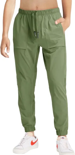Haloumoning Boys Lightweight Sweatpants Quick Dry Traning Track Pants Joggers for Kids with Pockets 5-14 Yeras