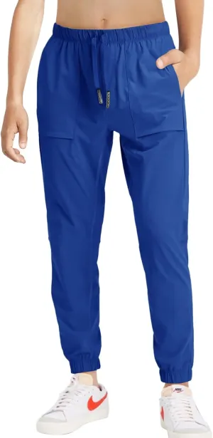 Haloumoning Boys Lightweight Sweatpants Quick Dry Traning Track Pants Joggers for Kids with Pockets 5-14 Yeras