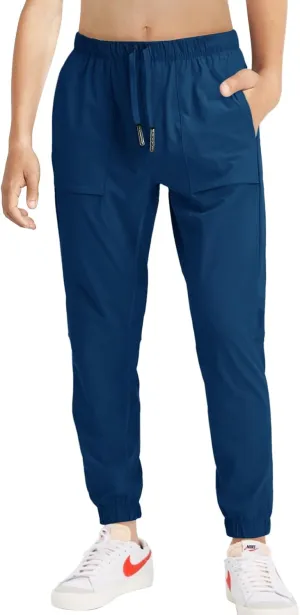 Haloumoning Boys Lightweight Sweatpants Quick Dry Traning Track Pants Joggers for Kids with Pockets 5-14 Yeras