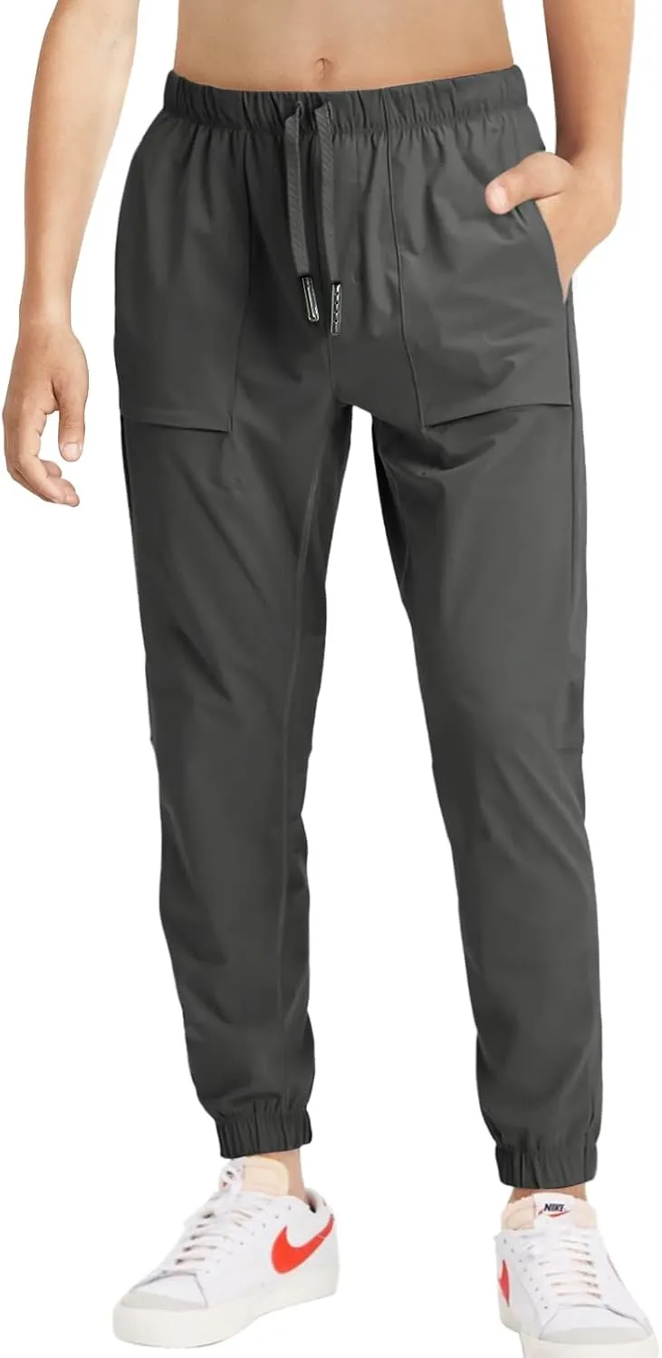 Haloumoning Boys Lightweight Sweatpants Quick Dry Traning Track Pants Joggers for Kids with Pockets 5-14 Yeras