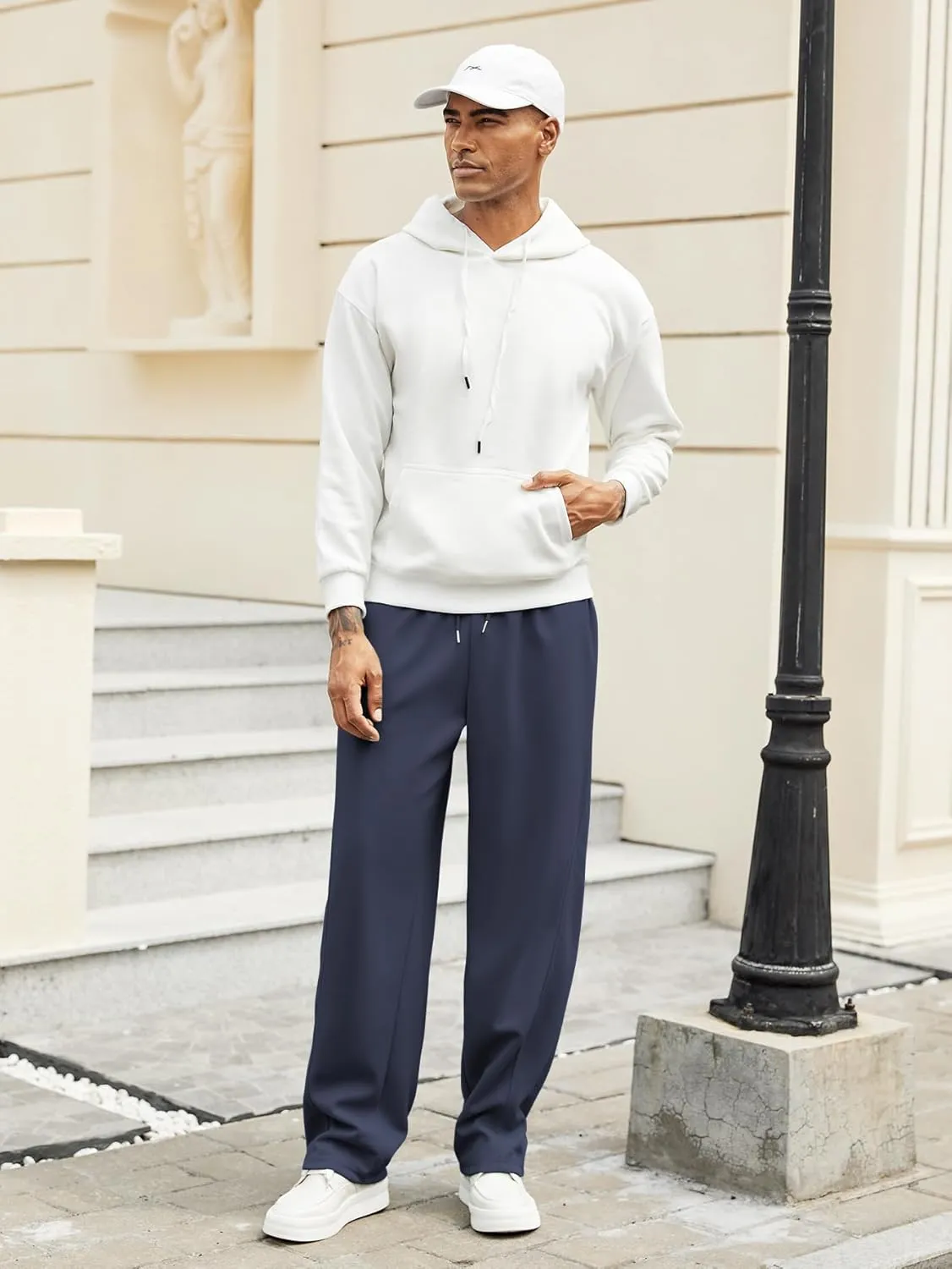 Hardaddy Men's Yoga Sweatpants Athletic Lounge Pants Open Bottom Casual Drawstring Jogger Pants for Men with Pockets