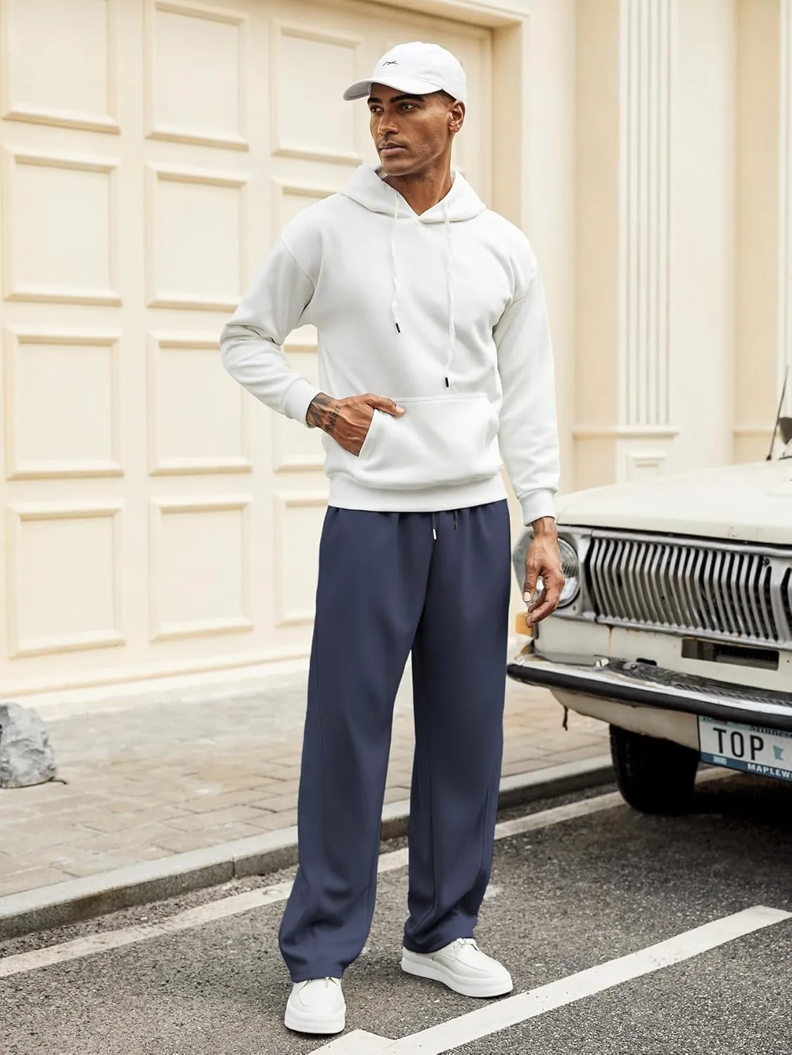 Hardaddy Men's Yoga Sweatpants Athletic Lounge Pants Open Bottom Casual Drawstring Jogger Pants for Men with Pockets