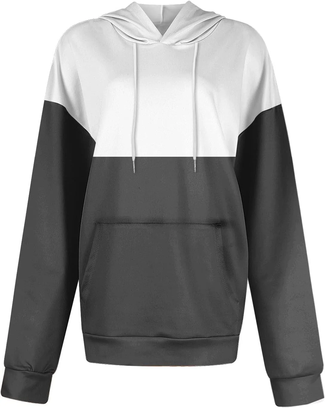 Hoodies for Women Casual Long Sleeve Color Block Tops Oversized Sweatshirts Cute Loose Fitted Pullover with Pockets