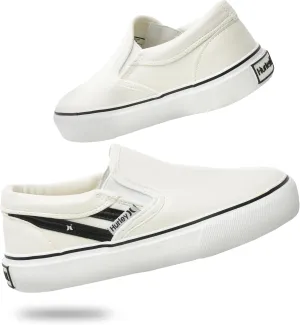 Hurley Kids Canvas Slip On Sneakers  Low Cut Skateboarding Shoes for Kids, Sports Shoes for Boys and Girls, Casual Sneakers