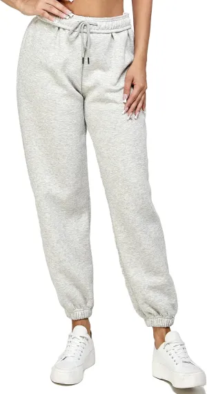 IUUI Women's High Waisted Fleece Sweatpants - Casual Baggy Joggers with Pockets, Foldable Warm Lounge Pants