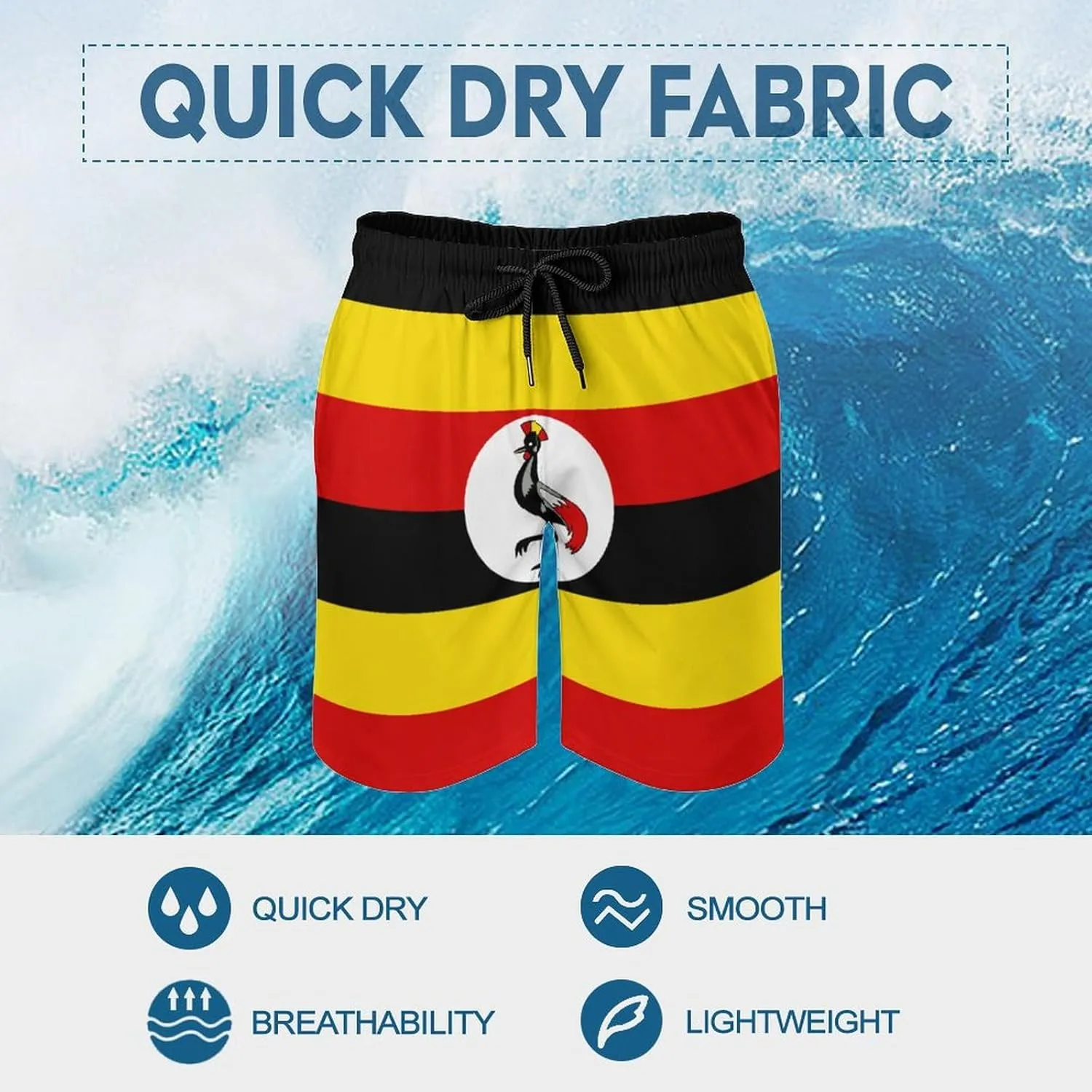Jamaica Flag Mens Shorts Casual Classic Fit Workout Beach Shorts Quick Dry with Elastic Waist and Pockets
