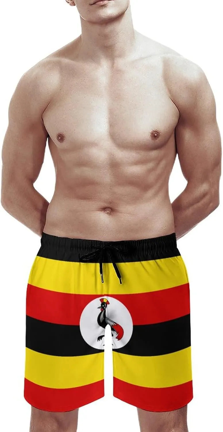 Jamaica Flag Mens Shorts Casual Classic Fit Workout Beach Shorts Quick Dry with Elastic Waist and Pockets