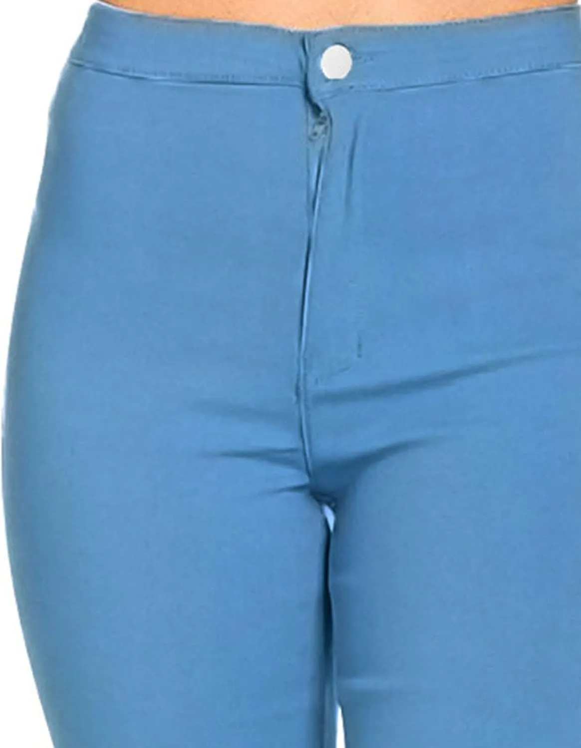 Jean Leggings for Women High Waist Slim Fit Skinny Leg Pull on Jeans Classic Stretch Wash Tapered Denim Pants