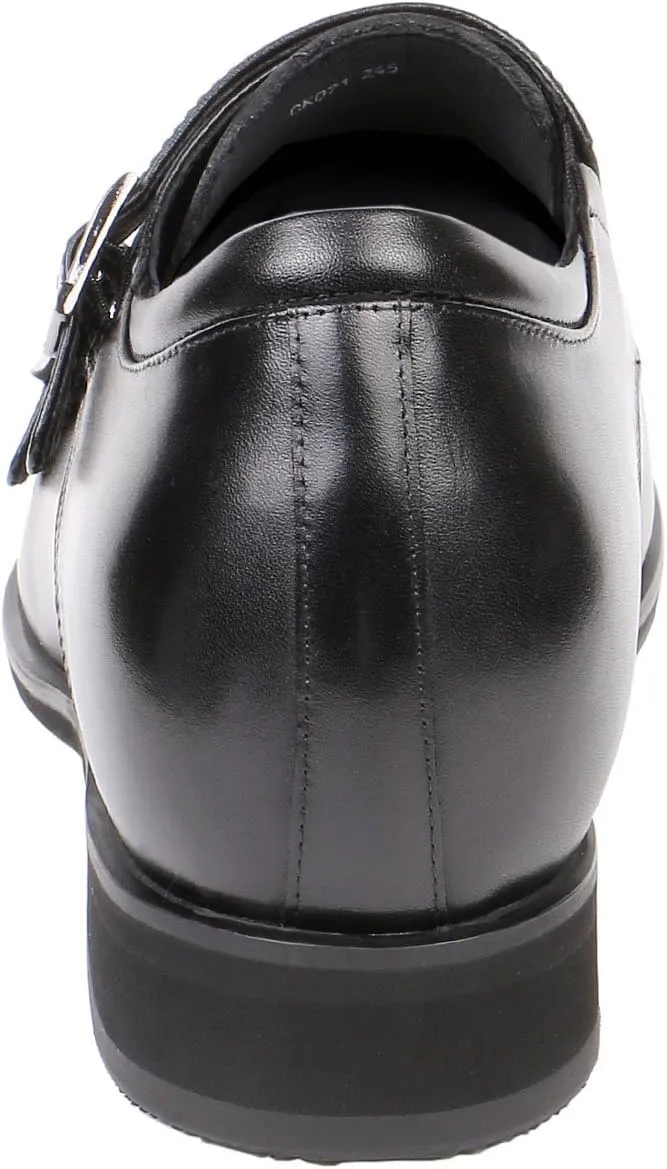 JOTA Short Men Monk Strap Leather Dress Shoe Cap Toe 3" Tall, GKD71
