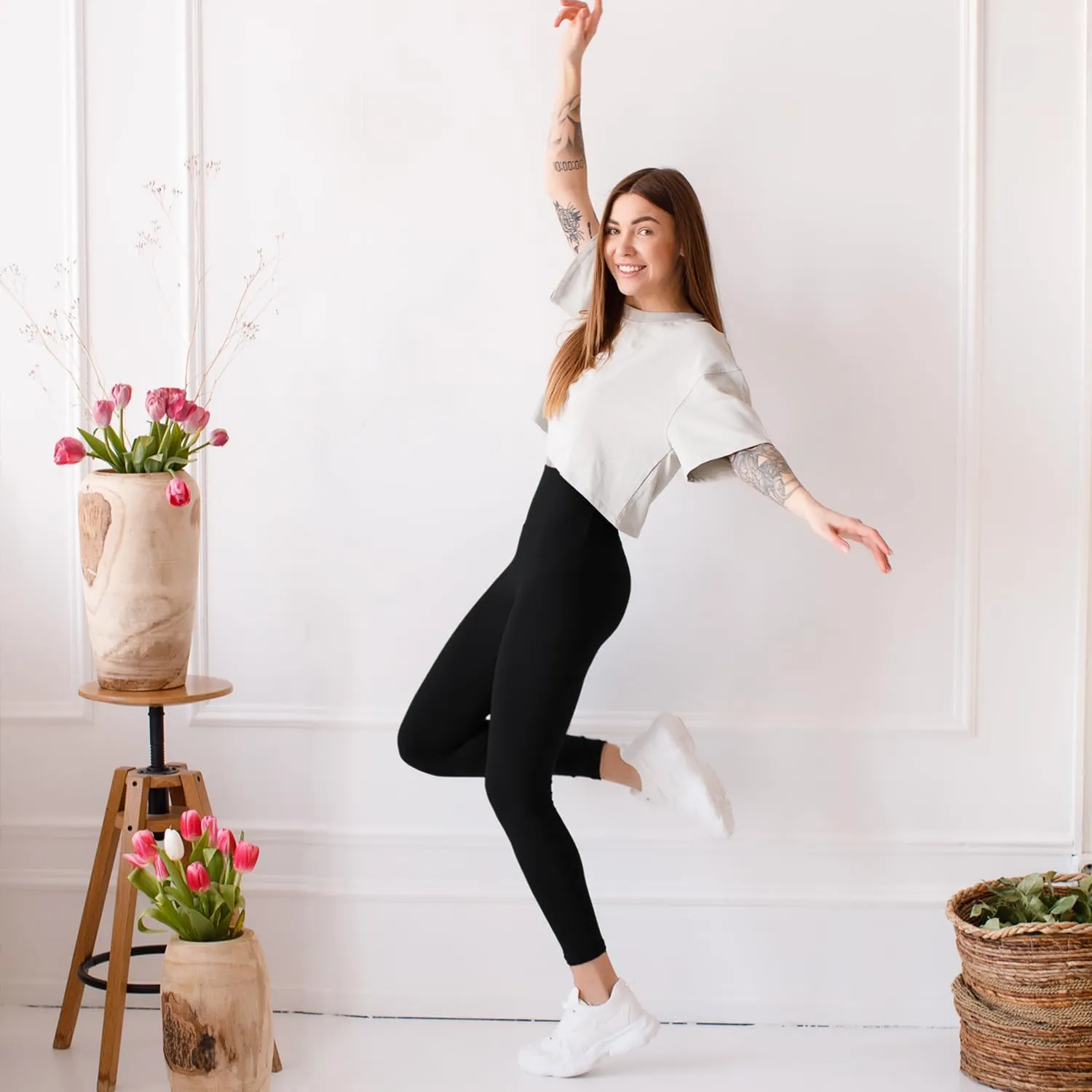 Leggings for Women - High Waisted Workout Leggings for Women Running Exercise