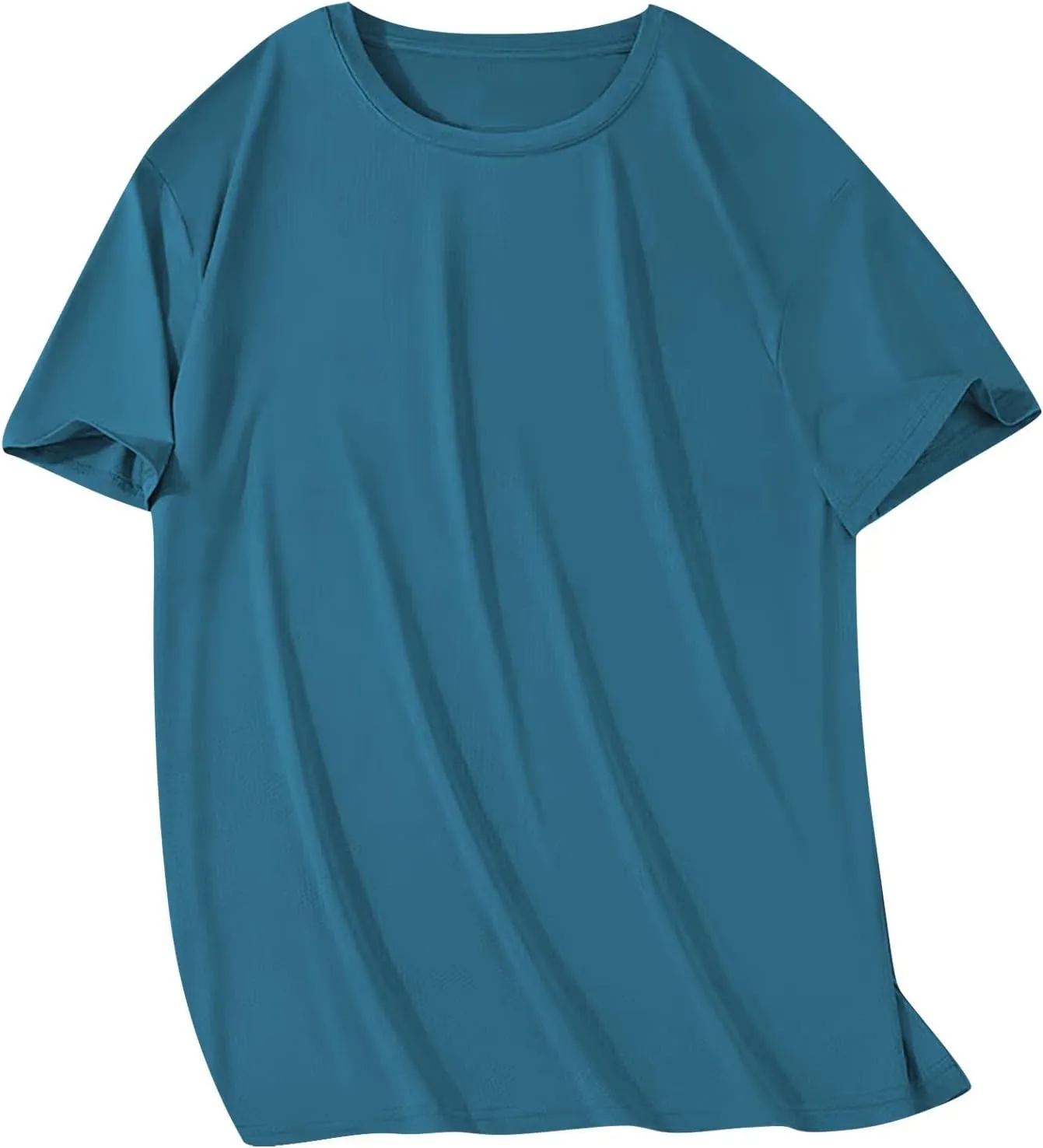 Men's Mesh Breathable T-Shirts Lightweight Moisture Wicking Short Sleeve Crew Neck Tee Loose Gym Workout Running Tops